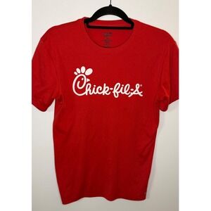 Chick-Fil-A‎ Staff Red T-Shirt Men's Medium Polyester Oobe Hydrovent Team Member